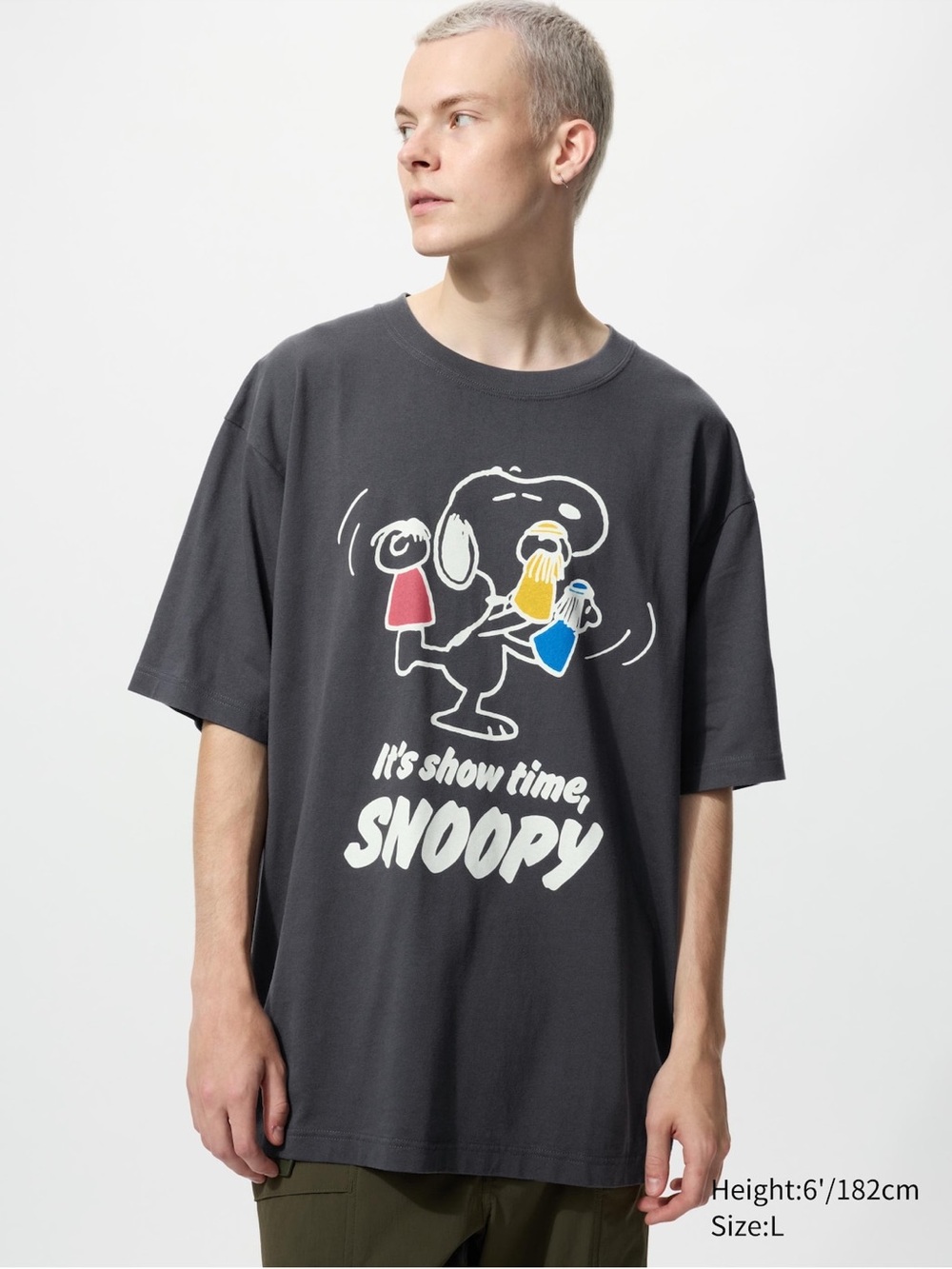 UNIQLO PEANUTS UT Graphic T-Shirt Dark gray Size M NWT